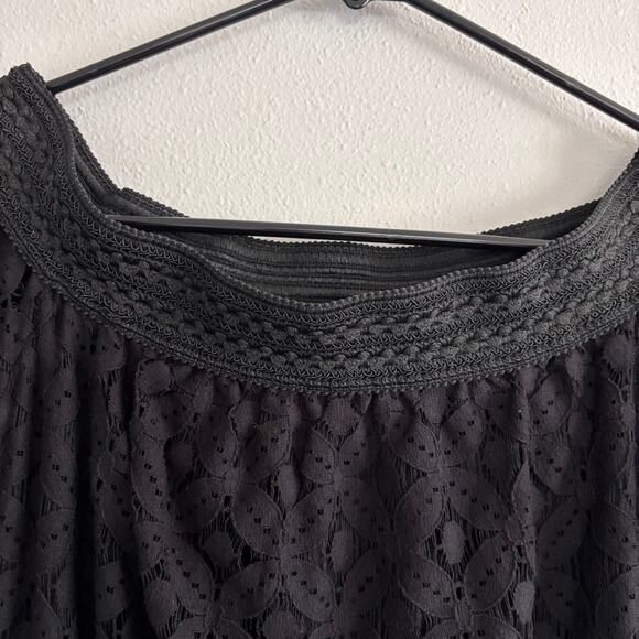 NWT Charming Charlie Sz XS Black Lace Dress Wednesday Addams Costume - Picture 6 of 12